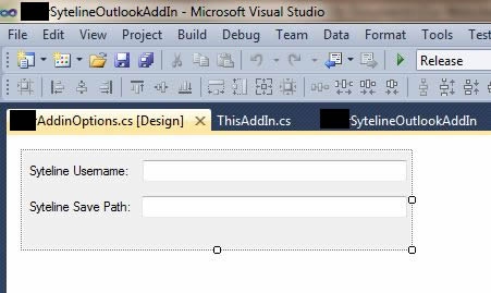 Picture of the Outlook 2010 Add-in Option dialog